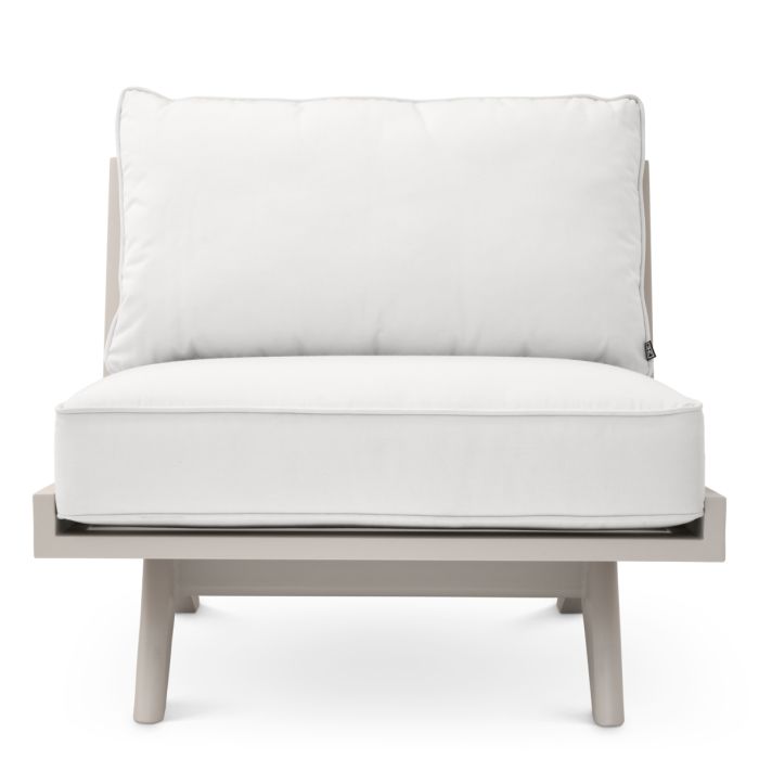 Fauteuil d'extérieur en métal sable | Eichholtz Lomax