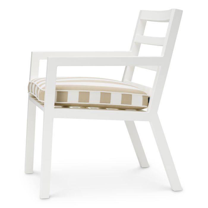 Chaise extérieure blanche et beige | Eichholtz Delta