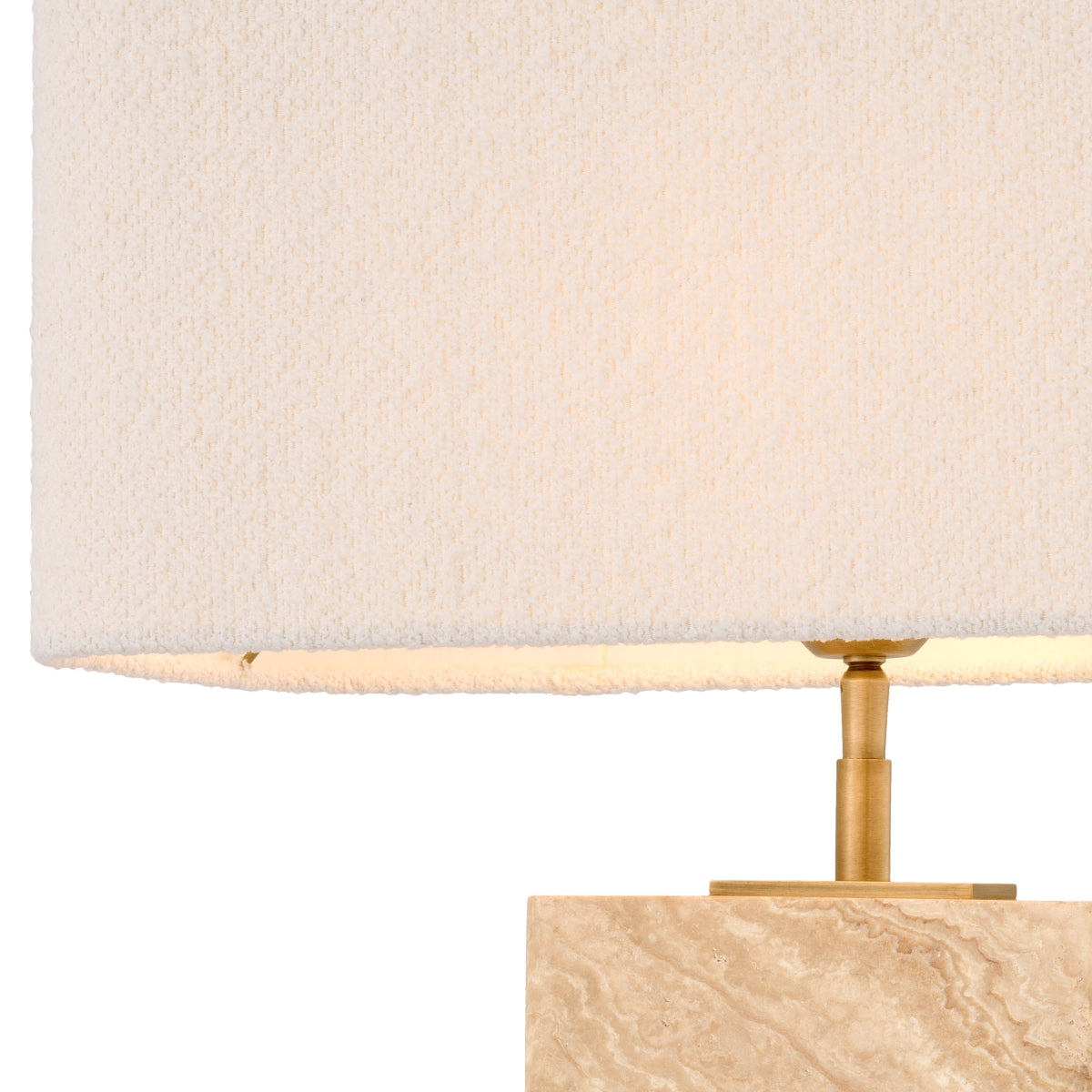 Lampe de table en travertin avec abat-jour | Eichholtz Sebago - vue d'ambiance | REMO-HOME