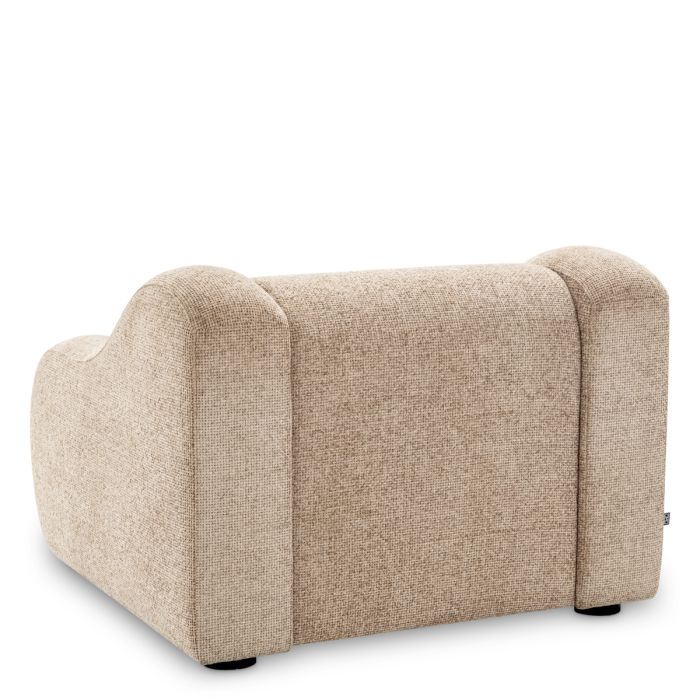 Fauteuil en tissu sable | Eichholtz Carbone