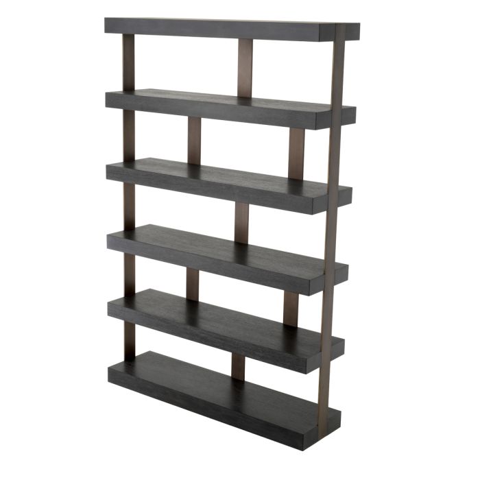 Bibliothèque en chêne gris anthracite | Eichholtz Dalmar