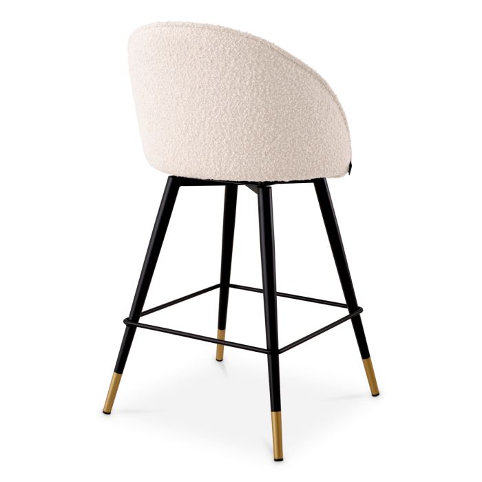 Chaise de comptoir bouclé crème (lot de 2) | Eichholtz Cooper