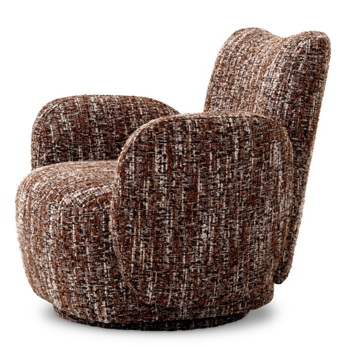 Fauteuil bouclé rouge | Eichholtz Merida