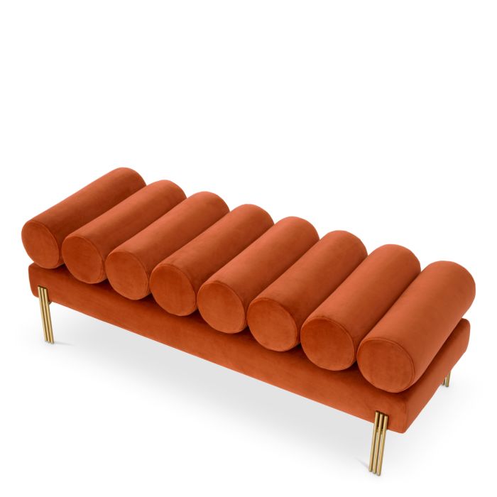 Banc en velours orange | Eichholtz Oxley