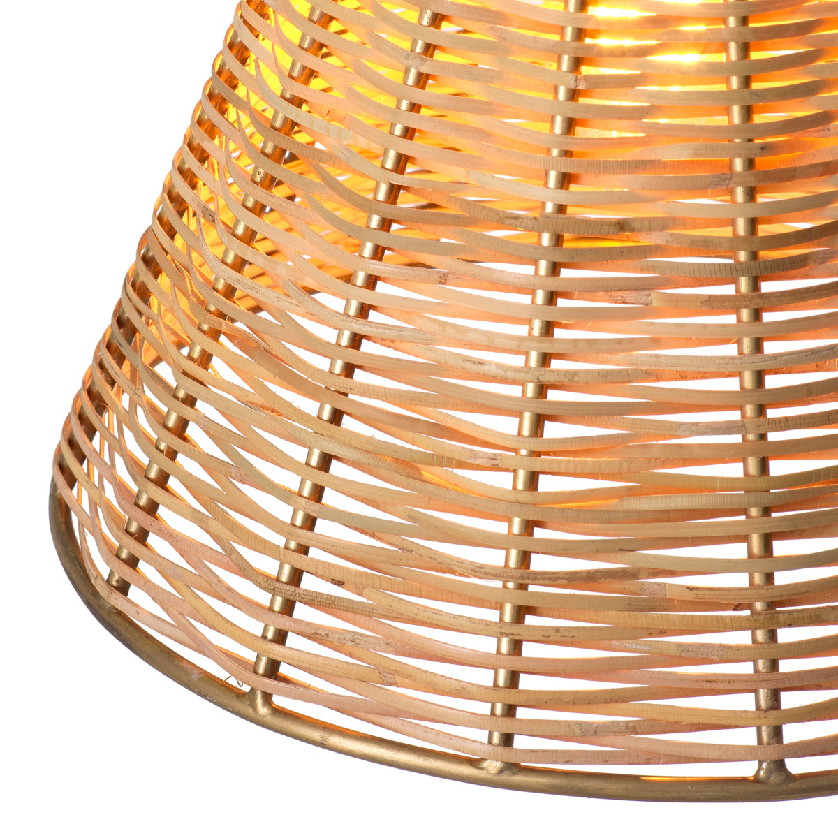 Suspension en laiton vintage et rotin naturel | Eichholtz Kon Tiki - vue d'ambiance | REMO-HOME