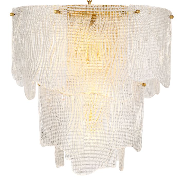 Lustre doré en verre texturé | Eichholtz Asinara S