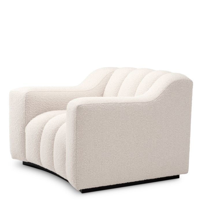Fauteuil bouclé crème | Eichholtz Kelly