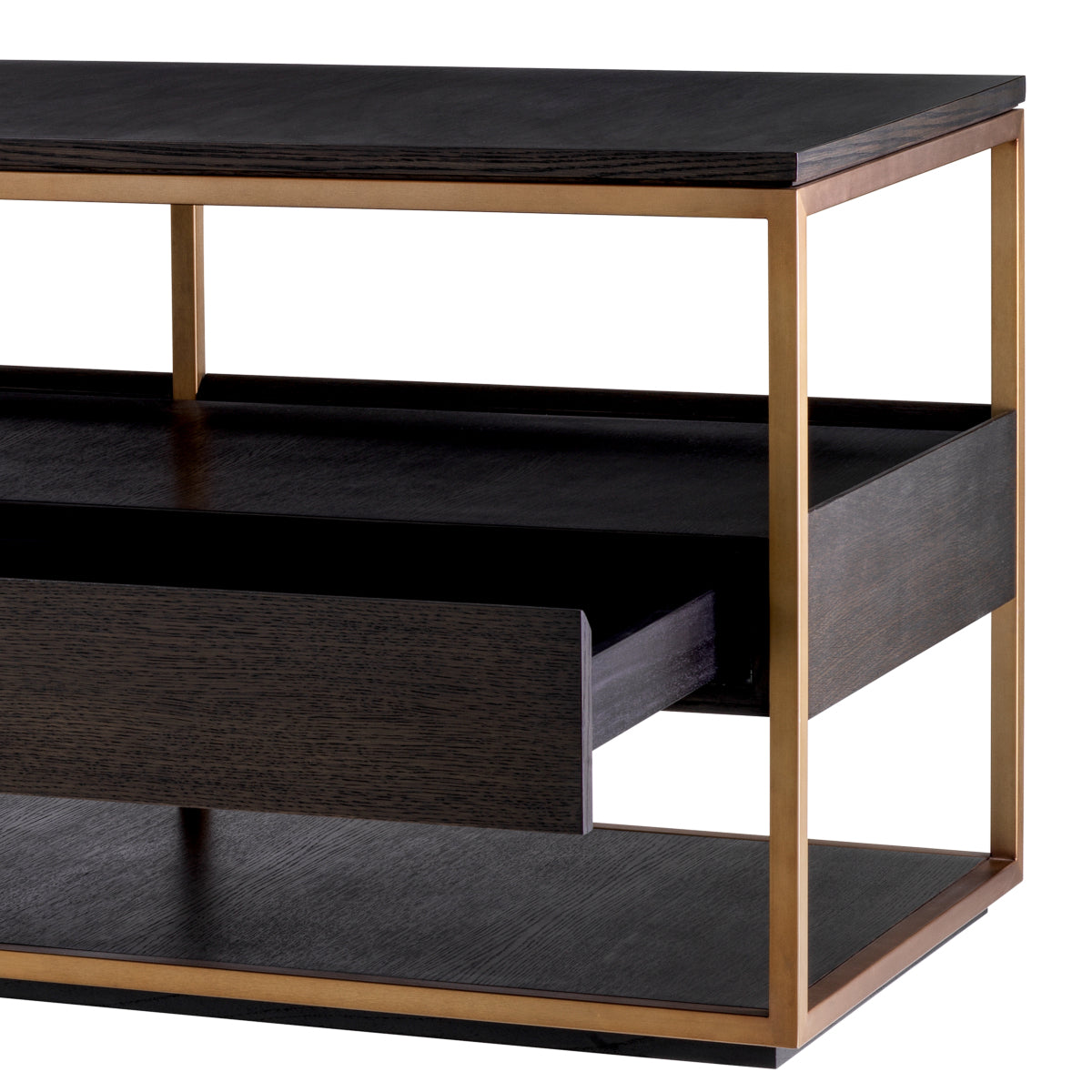 Meuble TV en placage chêne droit moka | Eichholtz Parker L - vue d'ambiance | REMO-HOME