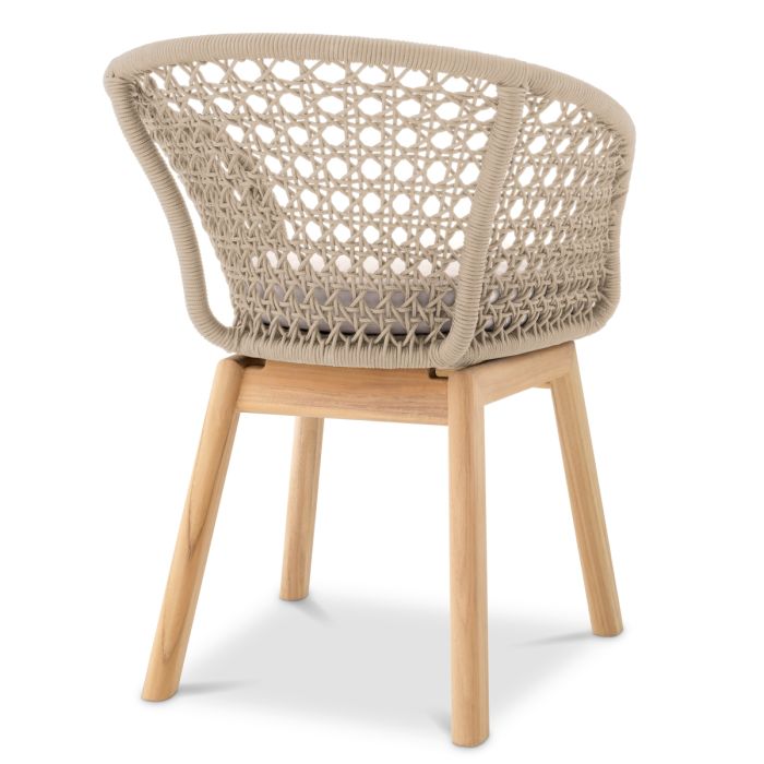 Chaise extérieure en cordage crème | Eichholtz Trinity