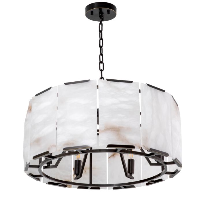 Lustre en bronze et en albâtre | Eichholtz Ortiz