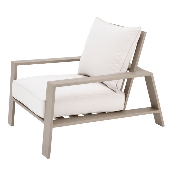 Fauteuil d'extérieur en métal sable | Eichholtz Belle Vue