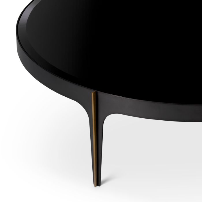 Table basse en bronze et verre noir | Eichholtz Artemisa L