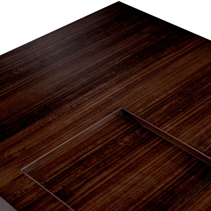 Table basse carrée en bois d'eucalyptus brillant | Eichholtz Otus