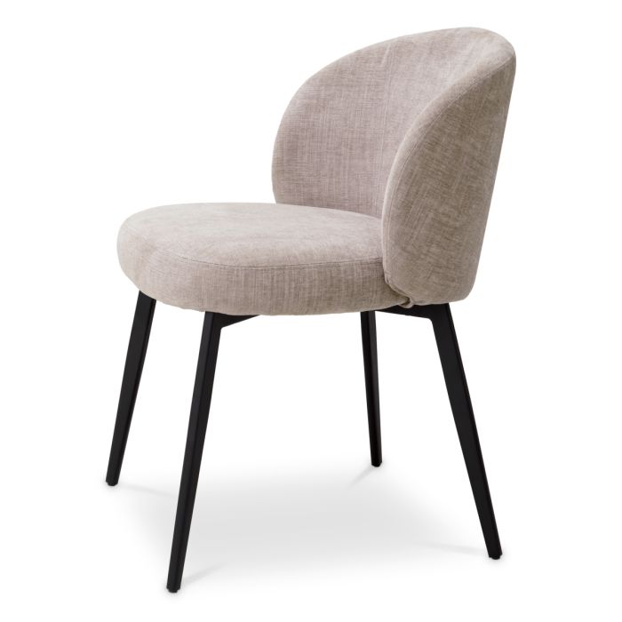Chaise de salle à manger en tissu gris (lot de 2) | Eichholtz Lloyd