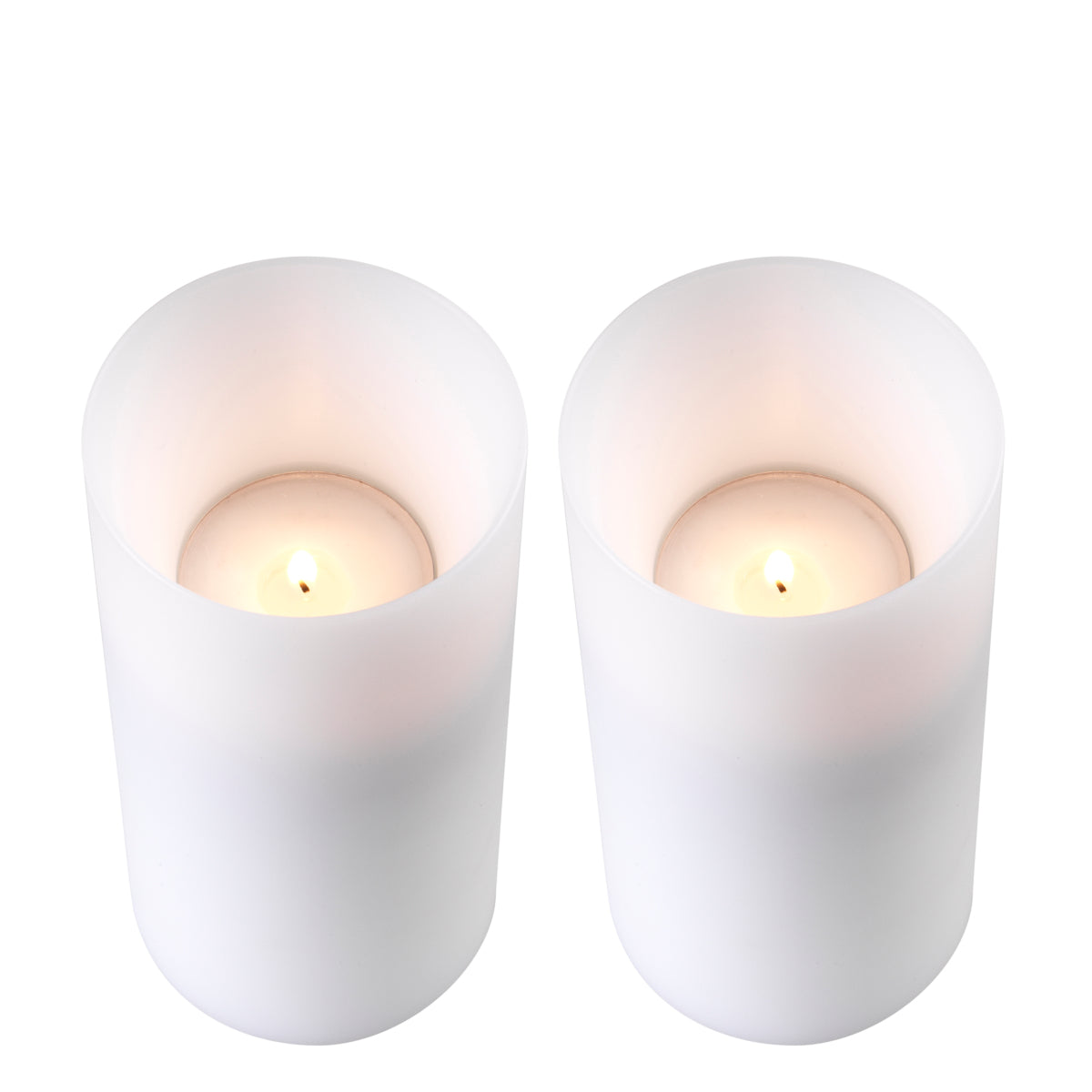 Bougie artificielle blanche Ø 10 x H. 21 cm set de 2 | Eichholtz Artificial Candle - vue d'ambiance | REMO-HOME