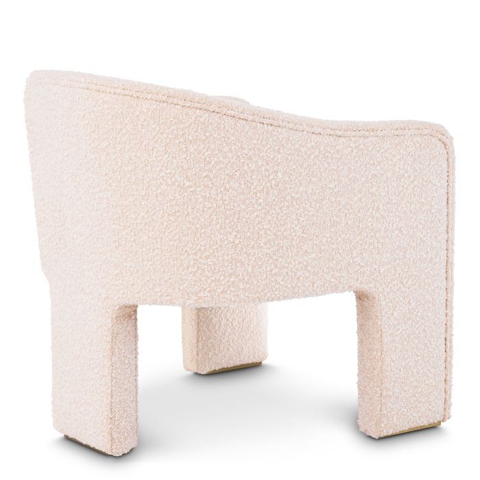 Fauteuil bouclé crème | Eichholtz Pebbles