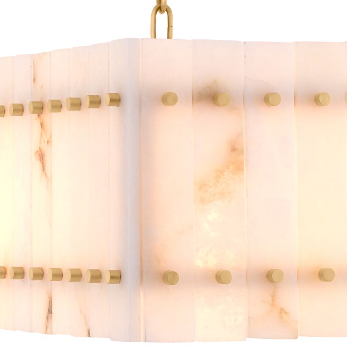 Lustre rectangulaire doré en albâtre | Eichholtz Ruby
