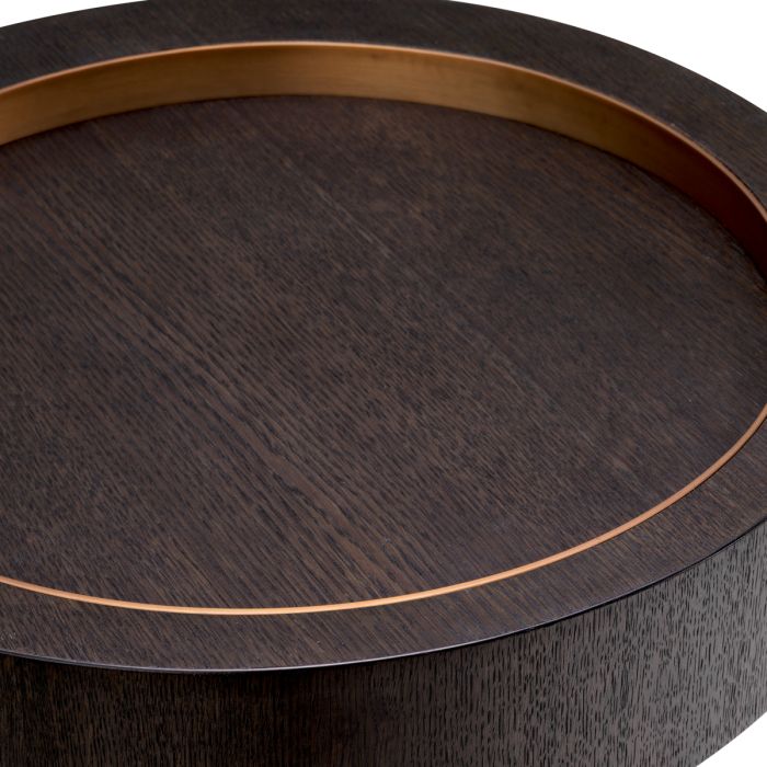 Table d'appoint ronde  en chêne mocha | Eichholtz Otus