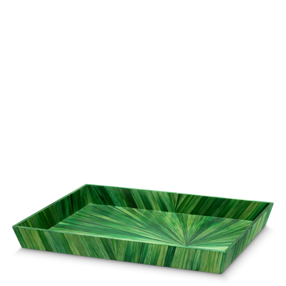 Bac de bureau en paille marquetry verte | Eichholtz Harvard L - vue d'ambiance | REMO-HOME