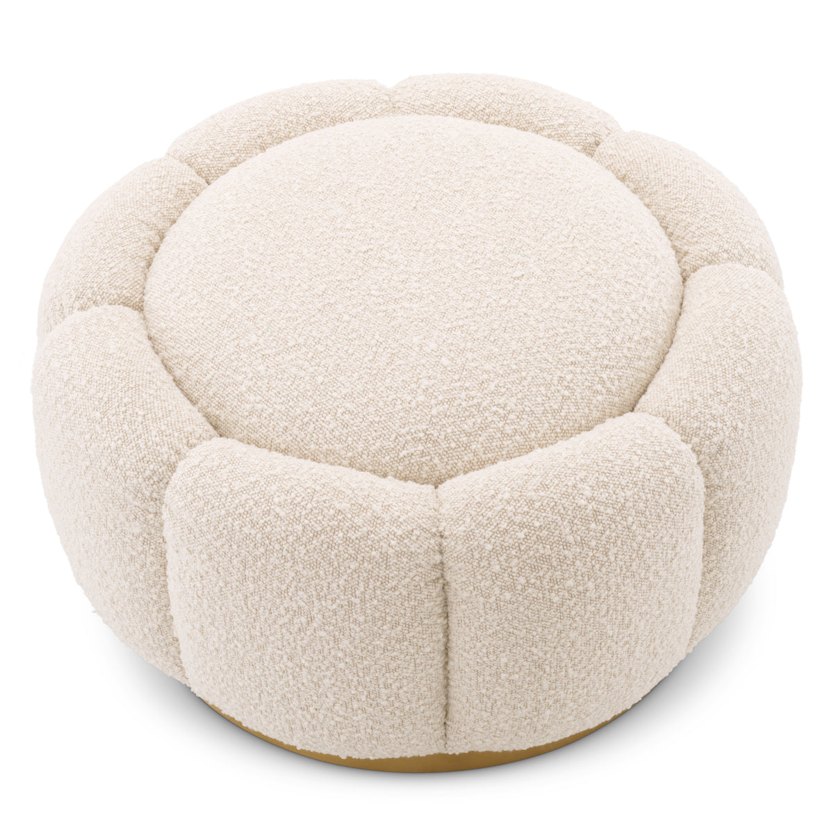 Ottoman en bouclé crème | Eichholtz Inger - vue d'ambiance | REMO-HOME