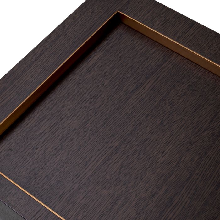 Table d'appoint carrée en chêne mocha | Eichholtz Otus