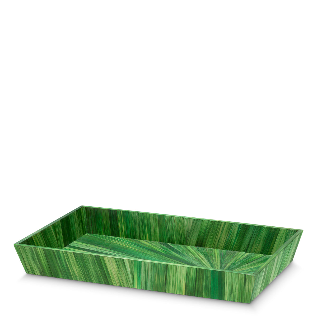 Plateau de bureau en paille marquetée verte | Eichholtz Harvard S - vue d'ambiance | REMO-HOME