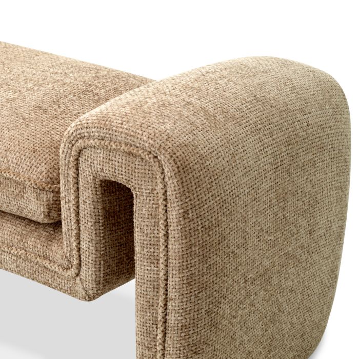Banc en tissu sable | Eichholtz Tondo S
