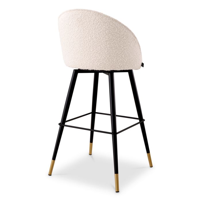 Chaise de bar bouclé crème (lot de 2) | Eichholtz Cooper