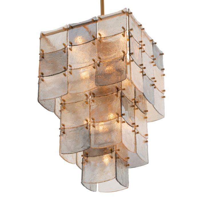 Lustre en laiton et verre soufflé | Eichholtz Laurent