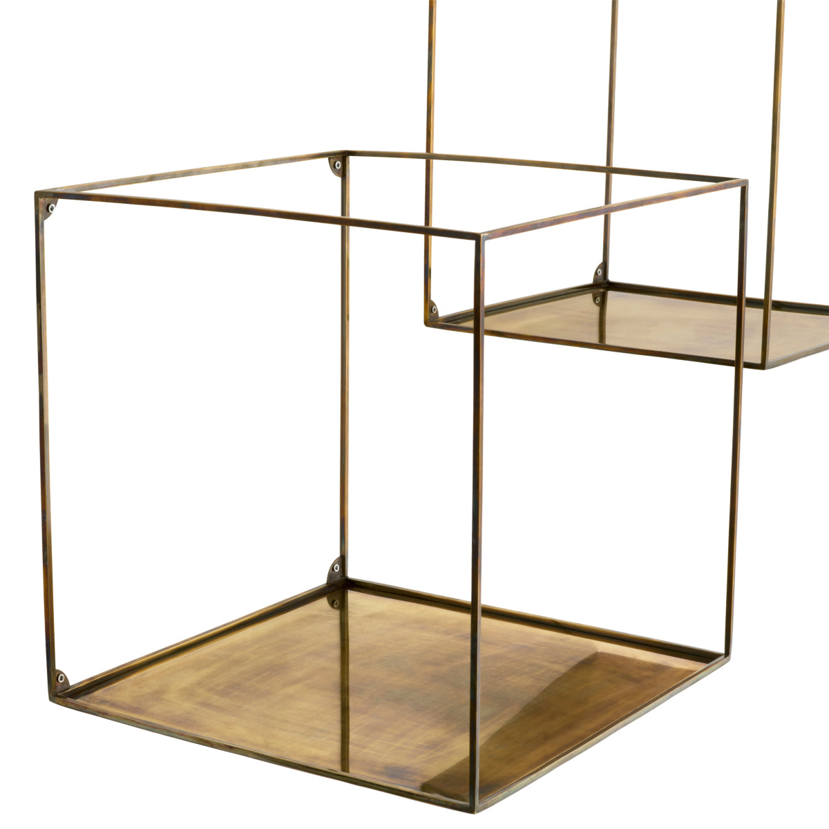 Étagère murale en laiton vintage | Eichholtz Deco square set of 2 - vue d'ambiance | REMO-HOME