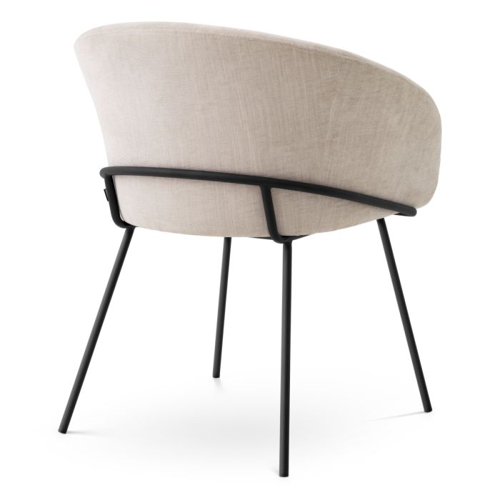 Chaise de salle à manger en tissu beige | Eichholtz Campus