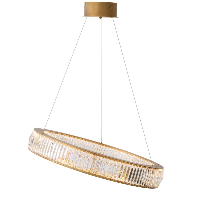 Lustre doré en verre cristal | Eichholtz Vancouver L