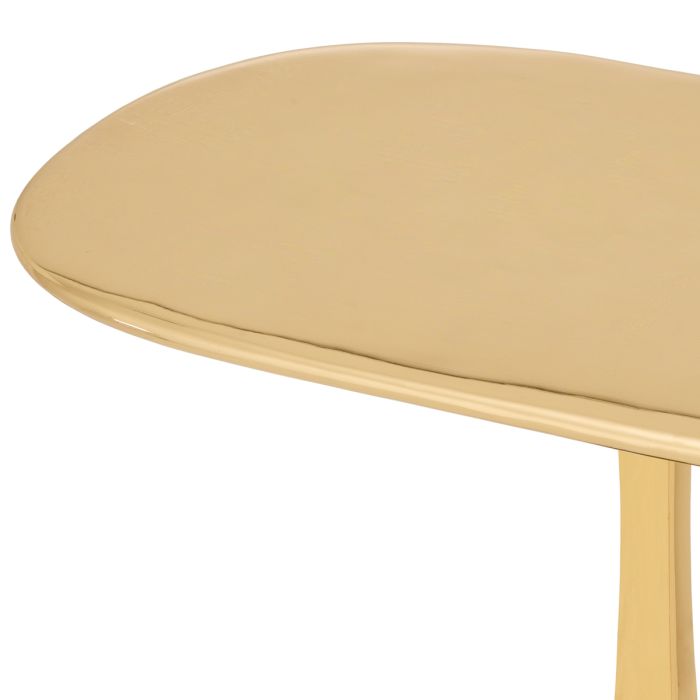 Table d'appoint dorée en granit noir | Eichholtz Kayan L
