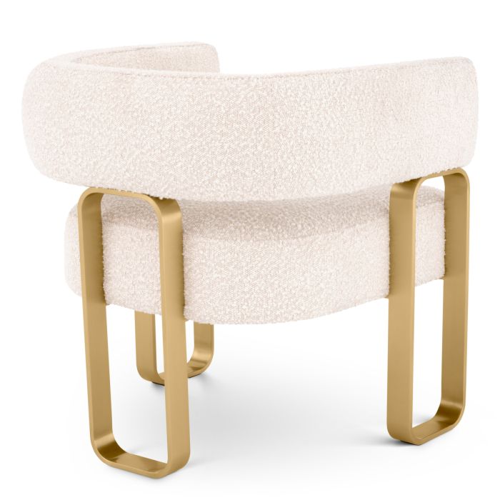 Fauteuil bouclé crème | Eichholtz Capricorn