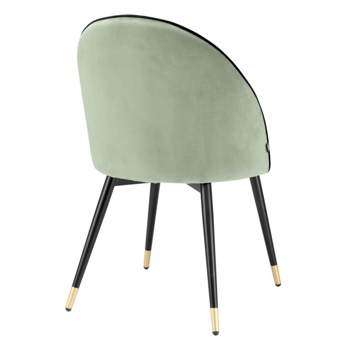 Chaise de salle à manger en velours vert (lot de 2) | Eichholtz Cooper