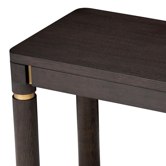 Bureau en chêne moka et laiton brossé | Eichholtz Carmel
