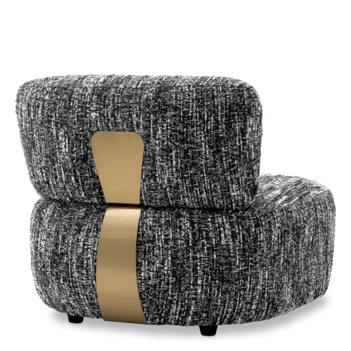 Fauteuil bouclé noir et blanc | Eichholtz Leon