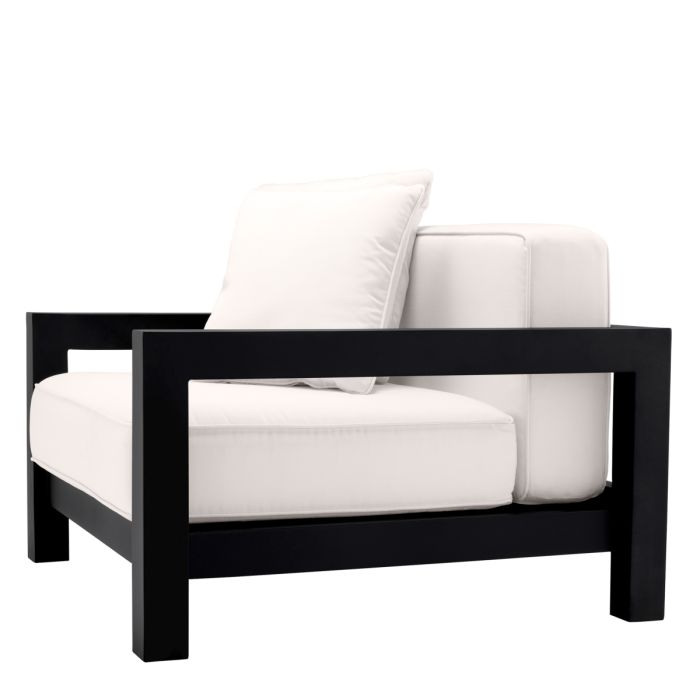 Fauteuil d'extérieur en métal noir | Eichholtz Cap-Antibes