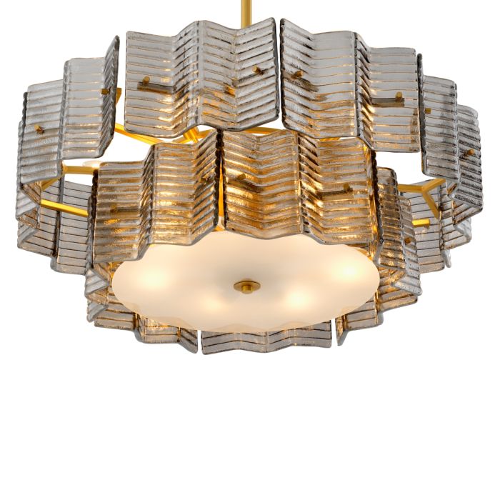 Lustre dorée en verre fumé | Eichholtz Silvano