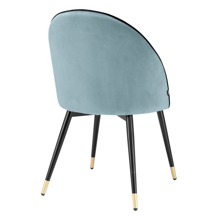 Chaise de salle à manger en velours bleu (lot de 2) | Eichholtz Cooper