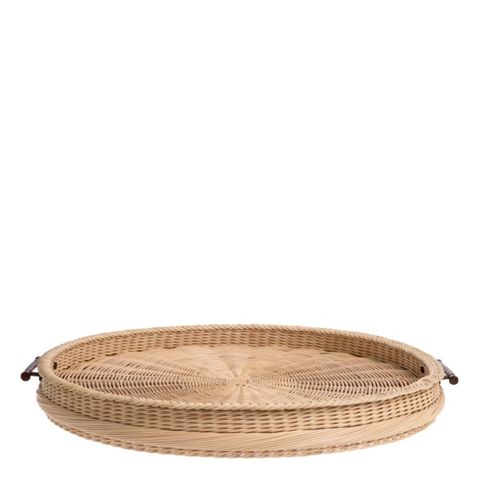 Plateau rond en rotin naturel | Eichholtz Vimini L