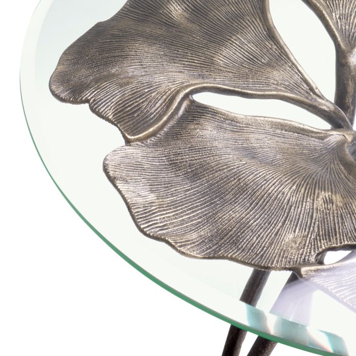 Table d'appoint dorée en verre transparent | Eichholtz Poseidon