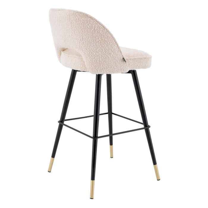 Chaise de bar bouclé crème (lot de 2) | Eichholtz Cliff