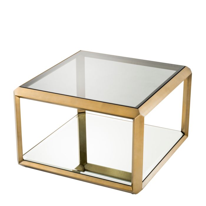 Table d'appoint dorée en verre fumé | Eichholtz Callum