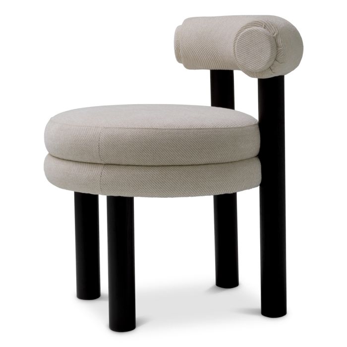 Chaise de salle à manger en tissu sable | Eichholtz Zoey