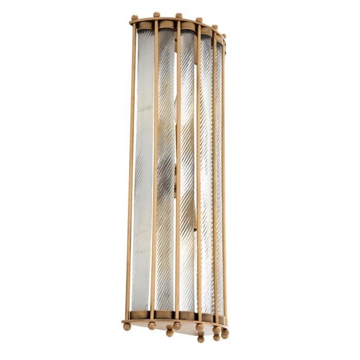 Applique murale dorée en verre transparent | Eichholtz Tiziano L