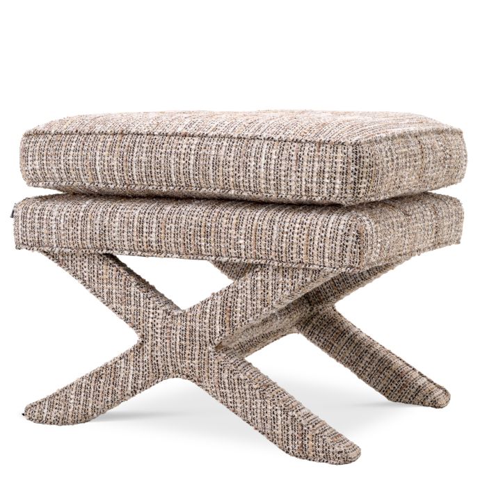 Pouf en tissu Mademoiselle beige | Eichholtz Cordoba