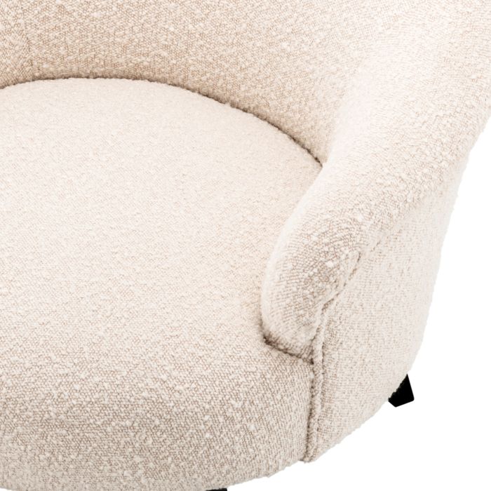 Fauteuil bouclé crème | Eichholtz Moretti