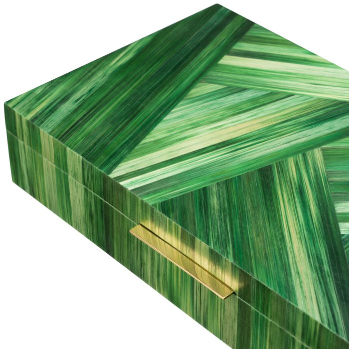 Boîte en bois de paille vert | Eichholtz Harvard