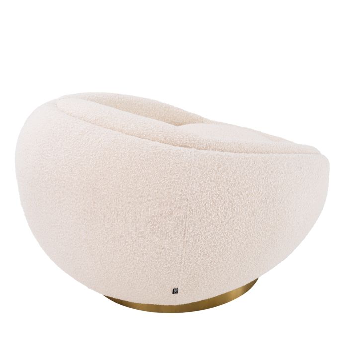 Fauteuil bouclé crème | Eichholtz Bollinger